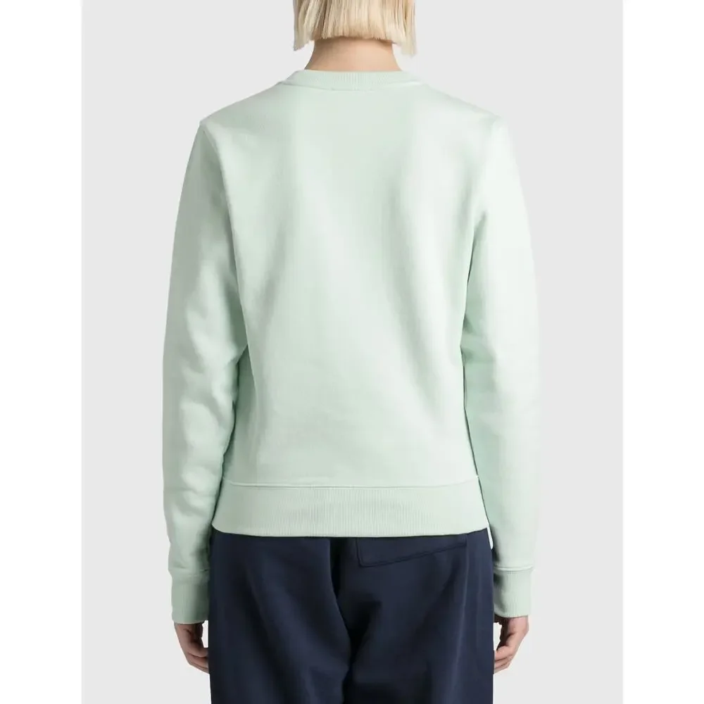 Maison Kitsuné Neon Line Typo Embroidery Sweatshirt Light Green Women's XS NWT